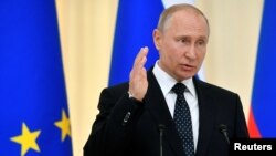 Владимир Путин во время пресс-конференции в Сочи, 15 мая 2019 года